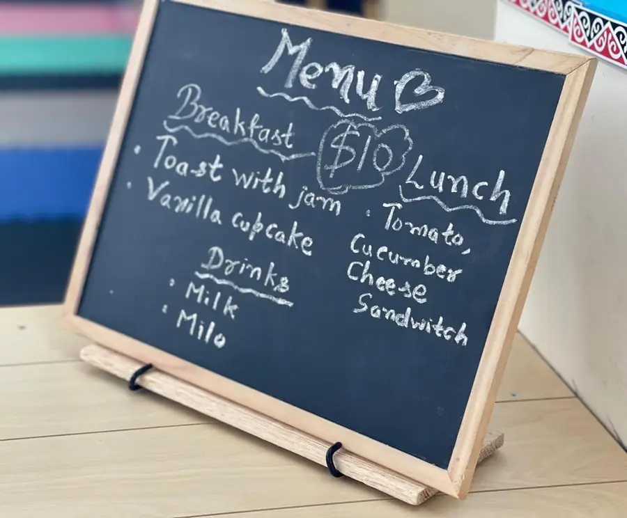 Chalkboard menu
