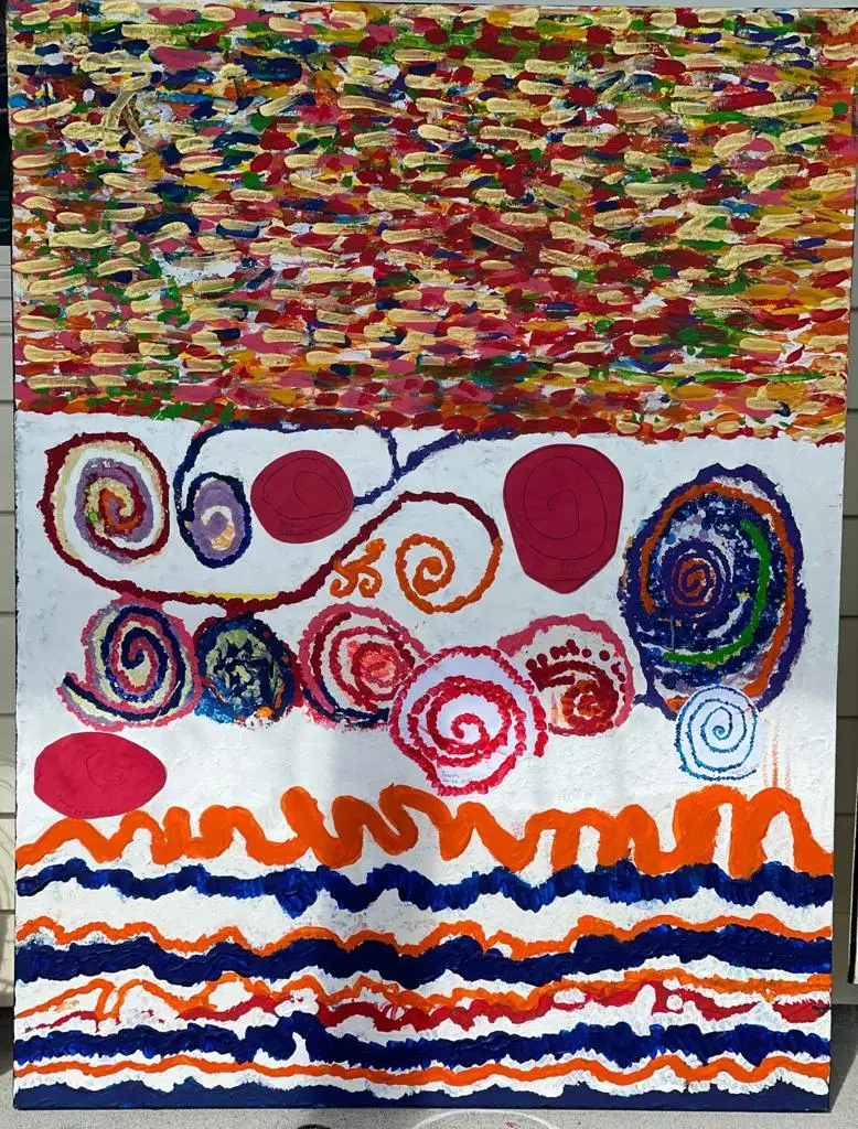 Children's art wall